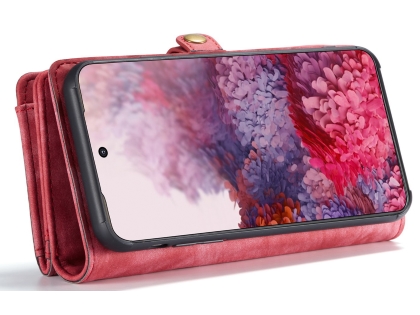 CaseMe 2-in-1 Synthetic Leather Wallet Case for Samsung Galaxy S20 - Pink/Blush