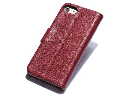 Leather Tri-Fold Wallet Case for iPhone 15 Pro - Premium Full Grain Leather