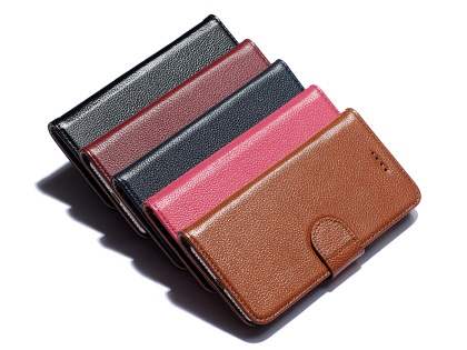 Premium Leather Wallet Case for iPhone SE 2 / SE 3 - Rosewood