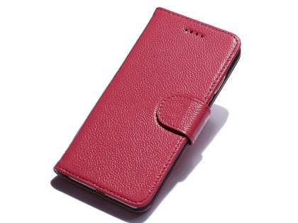 Premium Leather Wallet Case for iPhone SE 2 / SE 3 - Pink