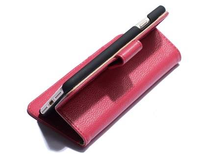Premium Leather Wallet Case for iPhone SE 2 / SE 3 - Pink