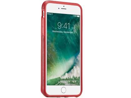 Synthetic Leather Case with Card Holder for iPhone SE 2 / SE 3 - Red