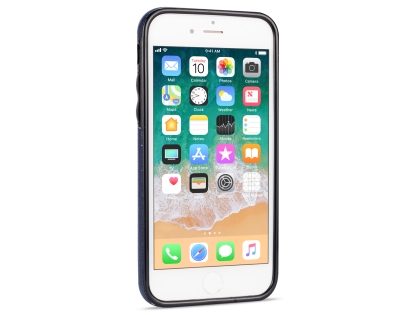 Synthetic Leather Back Cover for iPhone SE 2 / SE 3 - Midnight Blue