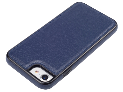 Synthetic Leather Back Cover for iPhone SE 2 / SE 3 - Midnight Blue