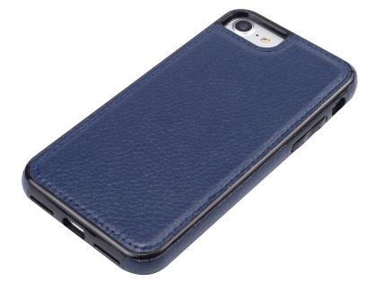 Synthetic Leather Back Cover for iPhone SE 2 / SE 3 - Midnight Blue