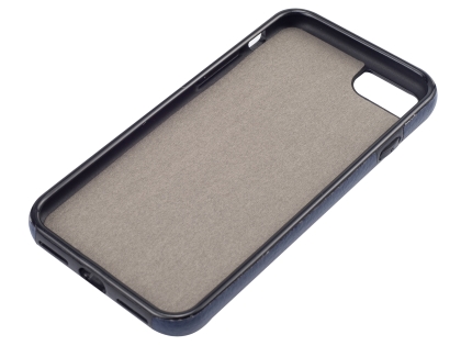 Synthetic Leather Back Cover for iPhone SE 2 / SE 3 - Midnight Blue