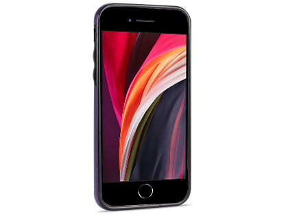 Synthetic Leather Back Cover for iPhone SE 2 / SE 3 - Purple