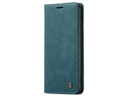 CaseMe Slim Synthetic Leather Wallet Case with Stand for Samsung Galaxy A51 - Teal