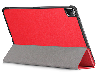Premium Slim Synthetic Leather Flip Case with Stand for iPad Pro 11 (2020) - Red