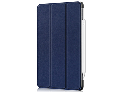 Premium Slim Synthetic Leather Flip Case with Stand for iPad Pro 11 (2020) - Midnight Blue Leather Flip Case