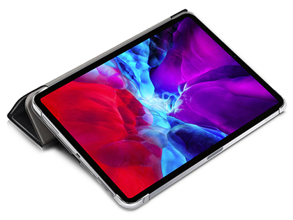 Premium Slim Synthetic Leather Flip Case with Stand for iPad Pro 12.9 (2020) - Black