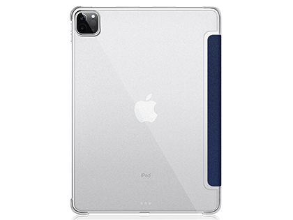 Premium Slim Synthetic Leather Flip Case with Stand for iPad Pro 12.9 (2020) - Midnight Blue