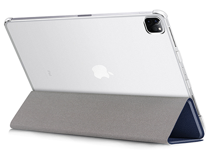 Premium Slim Synthetic Leather Flip Case with Stand for iPad Pro 12.9 (2020) - Midnight Blue