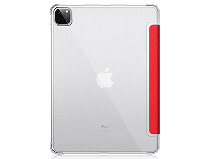 Premium Slim Synthetic Leather Flip Case with Stand for iPad Pro 12.9 (2020) - Red