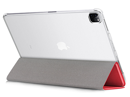 Premium Slim Synthetic Leather Flip Case with Stand for iPad Pro 12.9 (2020) - Red