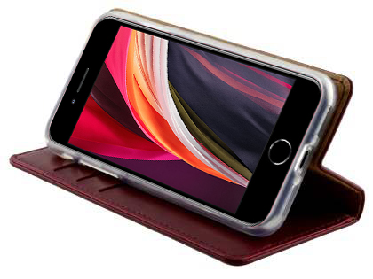 Mercury Goospery Blue Moon Wallet Case for iPhone SE 2 / SE 3 - Burgundy