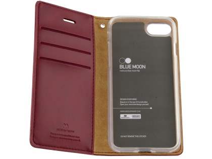 Mercury Goospery Blue Moon Wallet Case for iPhone SE 2 / SE 3 - Burgundy