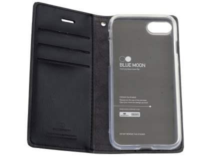 Mercury Goospery Blue Moon Wallet Case for iPhone SE 2 / SE 3 - Black