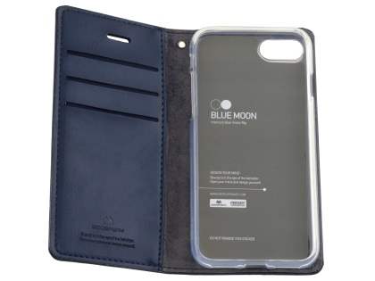 Mercury Goospery Blue Moon Wallet Case for iPhone SE 2 / SE 3 - Midnight Blue
