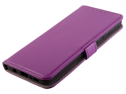 Synthetic Leather Wallet Case with Stand for Samsung Galaxy A31 - Purple