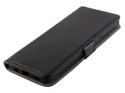 Synthetic Leather Wallet Case with Stand for Samsung Galaxy A31 - Black
