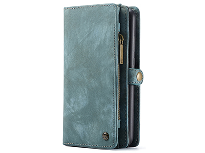 CaseMe 2-in-1 Synthetic Leather Wallet Case for Samsung Galaxy A30 - Teal/Ash CaseMe 2-in-1 Synthetic Leather Wallet Case for Samsung Galaxy A30 - Teal/Ash
