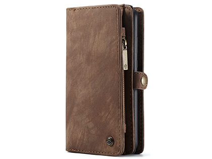 CaseMe 2-in-1 Synthetic Leather Wallet Case for Samsung Galaxy A51 - Beige/Tan