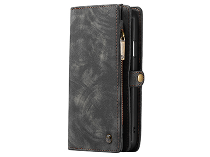 CaseMe 2-in-1 Synthetic Leather Wallet Case for iPhone 11 Pro - Khaki/Grey Leather Wallet Case