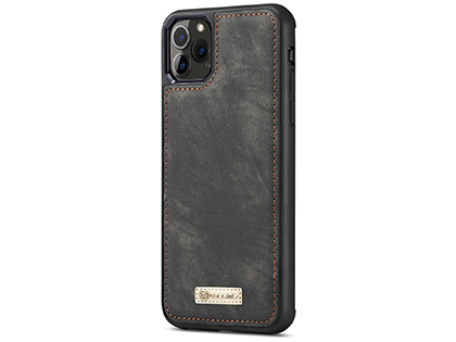 CaseMe 2-in-1 Synthetic Leather Wallet Case for iPhone 11 Pro - Khaki/Grey
