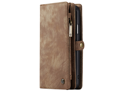 CaseMe 2-in-1 Synthetic Leather Wallet Case for iPhone 11 Pro - Beige/Tan Leather Wallet Case