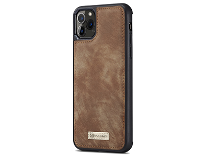 CaseMe 2-in-1 Synthetic Leather Wallet Case for iPhone 11 Pro - Beige/Tan
