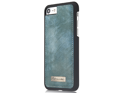 CaseMe 2-in-1 Synthetic Leather Wallet Case for iPhone 8/7 - Teal/Ash