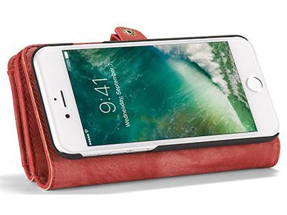 CaseMe 2-in-1 Synthetic Leather Wallet Case for iPhone 8/7 - Pink/Blush