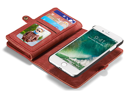 CaseMe 2-in-1 Synthetic Leather Wallet Case for iPhone 8/7 - Pink/Blush