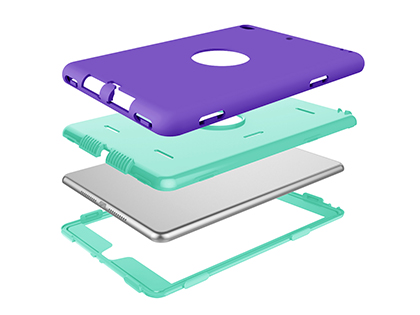 Impact Case for iPad Mini 5 (2019) - Purple/Mint