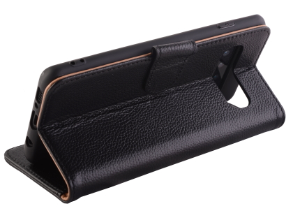 Premium Leather Wallet Case for Samsung Galaxy S10 5G - Black