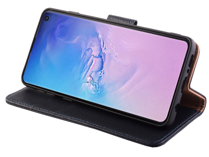 Premium Leather Wallet Case for Samsung Galaxy S10 5G - Midnight Blue