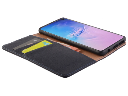 Premium Leather Wallet Case for Samsung Galaxy S10 5G - Midnight Blue