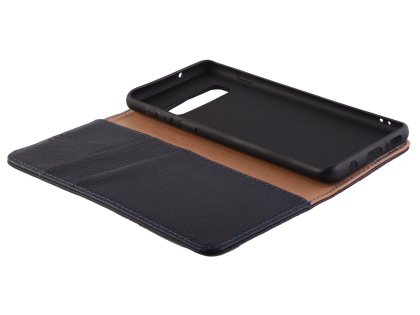 Premium Leather Wallet Case for Samsung Galaxy S10 5G - Midnight Blue