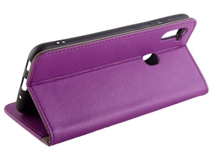 Synthetic Leather Wallet Case with Stand for Samsung Galaxy A11 - Purple