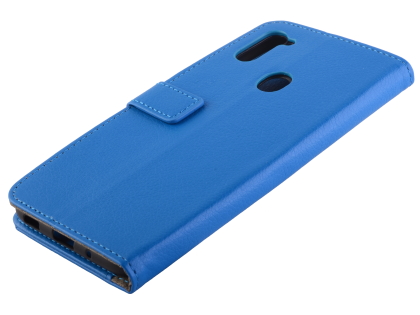 Synthetic Leather Wallet Case with Stand for Samsung Galaxy A11 - Blue Synthetic Leather Wallet Case with Stand for Samsung Galaxy A11 - Blue