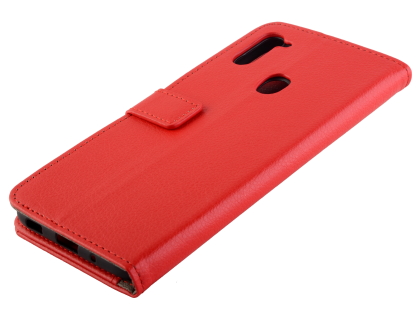 Synthetic Leather Wallet Case with Stand for Samsung Galaxy A11 - Red Synthetic Leather Wallet Case with Stand for Samsung Galaxy A11 - Red