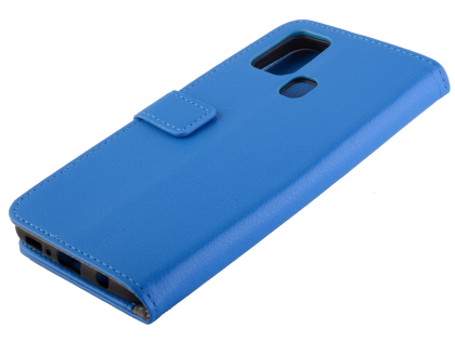 Synthetic Leather Wallet Case with Stand for Samsung Galaxy A21s - Blue Synthetic Leather Wallet Case with Stand for Samsung Galaxy A21s - Blue