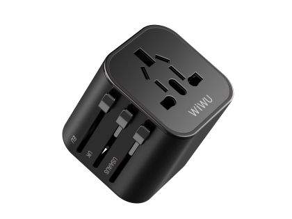 WiWU Universal Overseas Travel Adapter - Black WiWU Universal Overseas Travel Adapter - Black