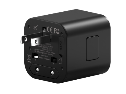 WiWU Universal Overseas Travel Adapter - Black