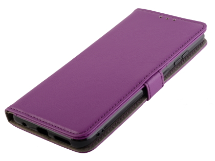 Synthetic Leather Wallet Case with Stand for Nokia 5.3 - Purple