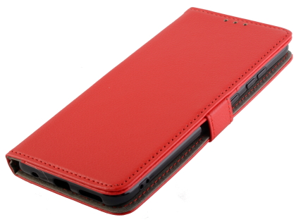 Synthetic Leather Wallet Case with Stand for Nokia 5.3 - Red