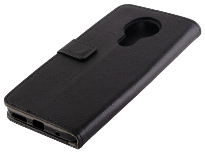 Synthetic Leather Wallet Case with Stand for Nokia 5.3 - Black Leather Wallet Case