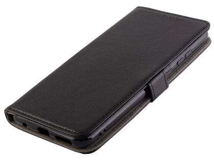 Synthetic Leather Wallet Case with Stand for Nokia 5.3 - Black