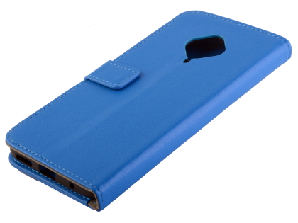 Synthetic Leather Wallet Case with Stand for vivo S1 Pro - Blue Leather Wallet Case